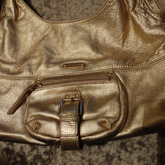 Michael Kors Fulton Gold Large Hobo Shoulder Bag - Picture 4 of 10